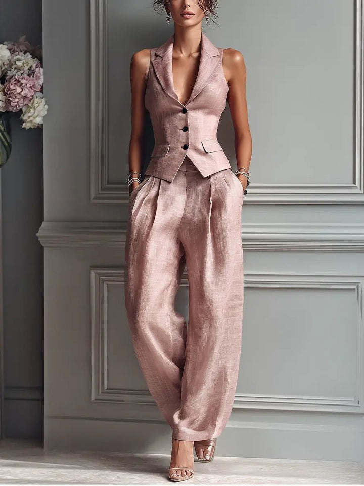 Irene | Tailored Vest Wide Leg Pants Set - product image 1