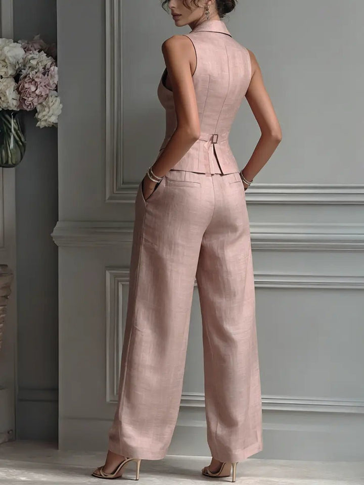 Irene | Tailored Vest Wide Leg Pants Set - product image 4