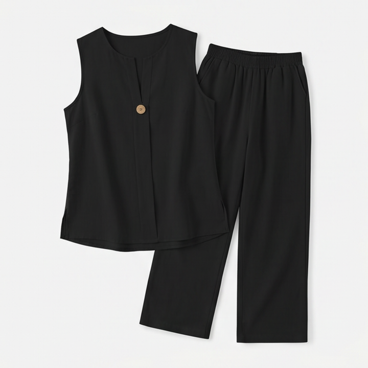 Calwyn | Linen Co-Ord Set with Wide-Leg Pants in product view 9
