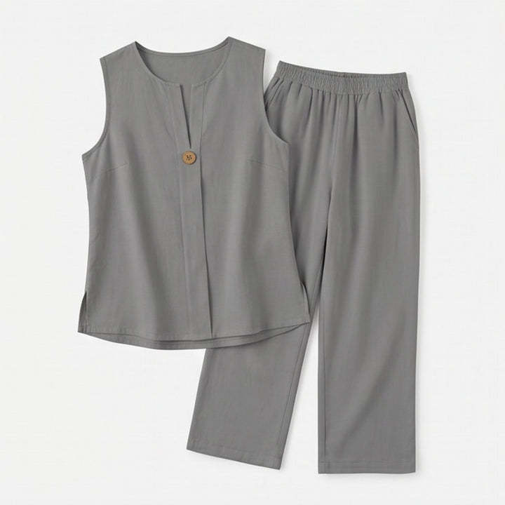 Calwyn | Linen Co-Ord Set with Wide-Leg Pants in product view 11