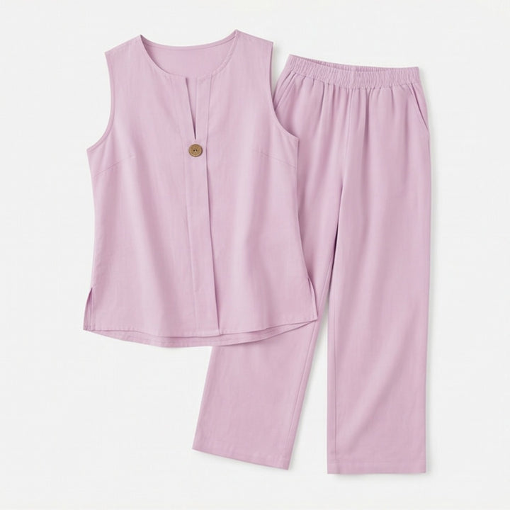 Calwyn | Linen Co-Ord Set with Wide-Leg Pants in product view 12