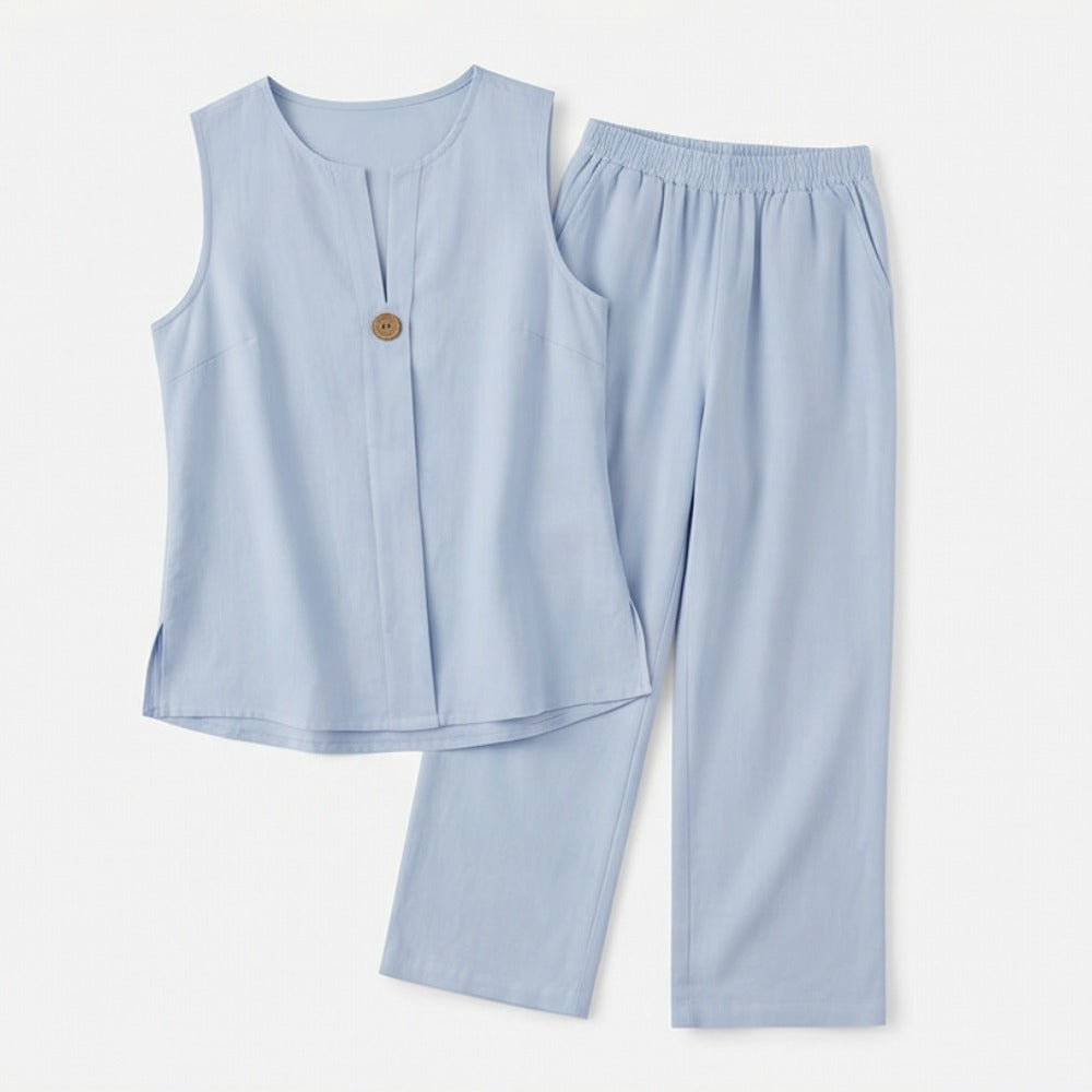 Calwyn | Linen Co-Ord Set with Wide-Leg Pants in product view 13