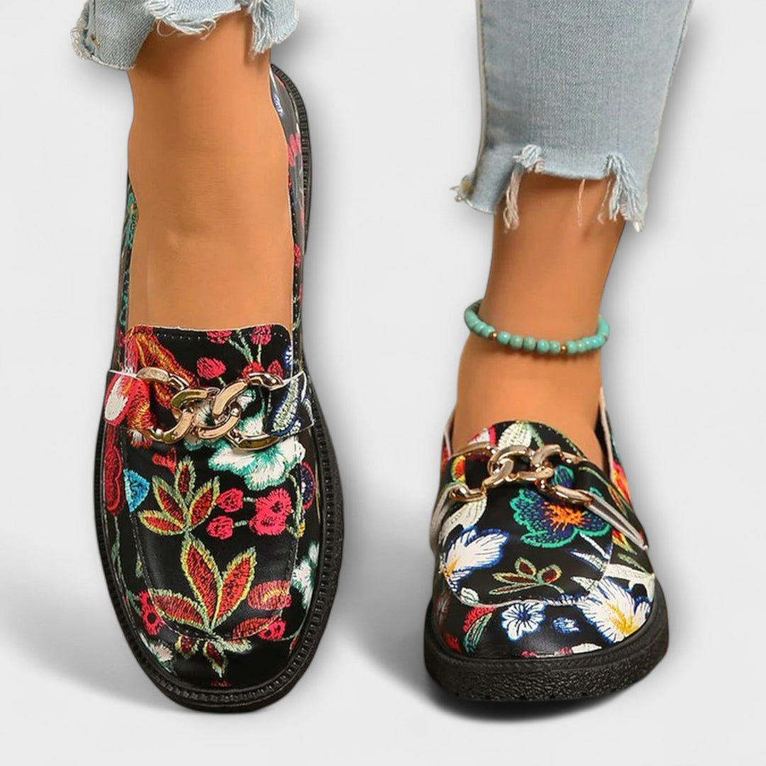 Manon multicolour leather loafers, second view
