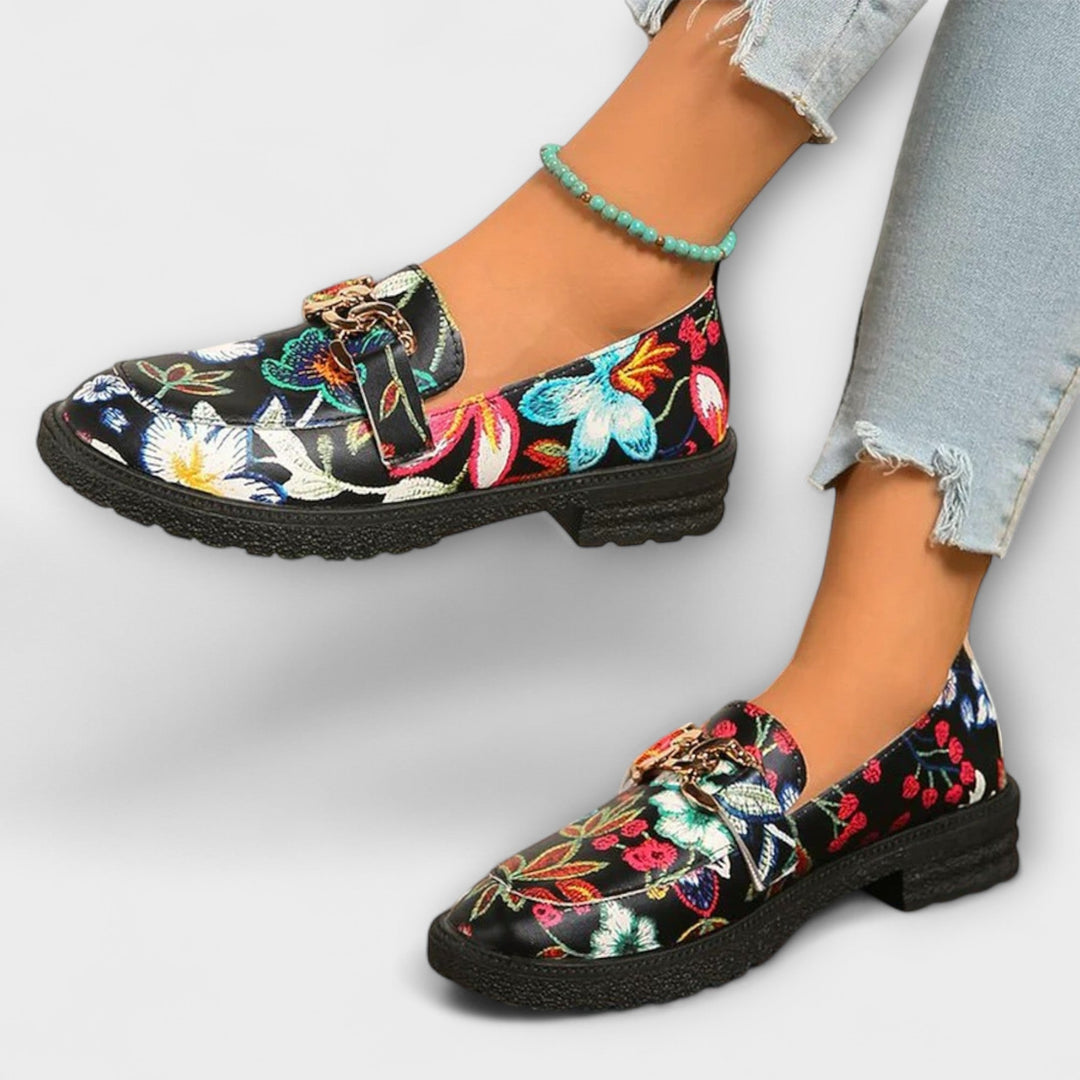Manon multicolour leather loafers, fourth view