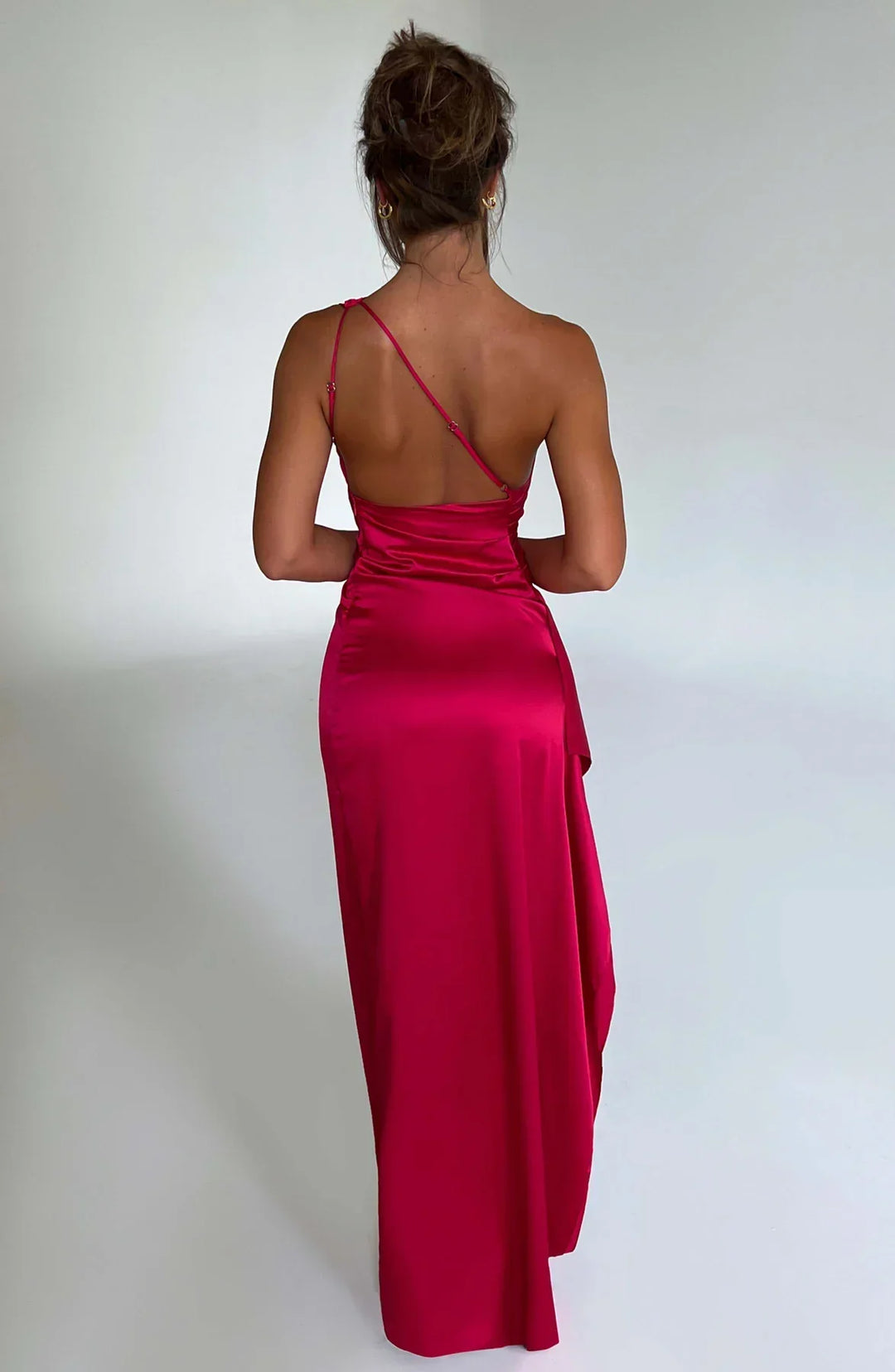 Thalia | One Shoulder Slit Maxi Dress in product view 2