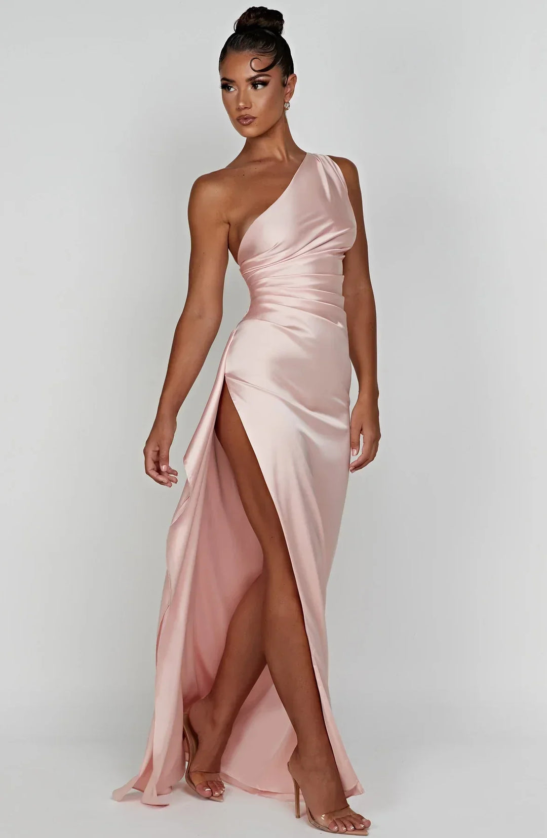 Thalia | One Shoulder Slit Maxi Dress in product view 9