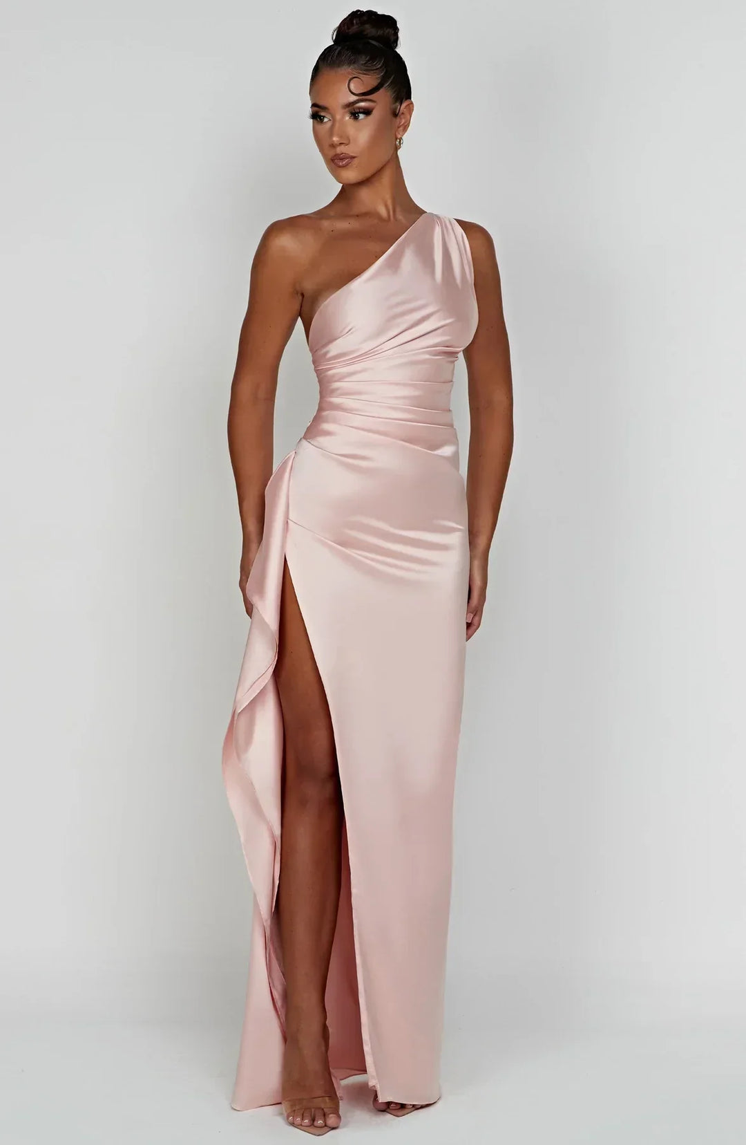 Thalia | One Shoulder Slit Maxi Dress in product view 10