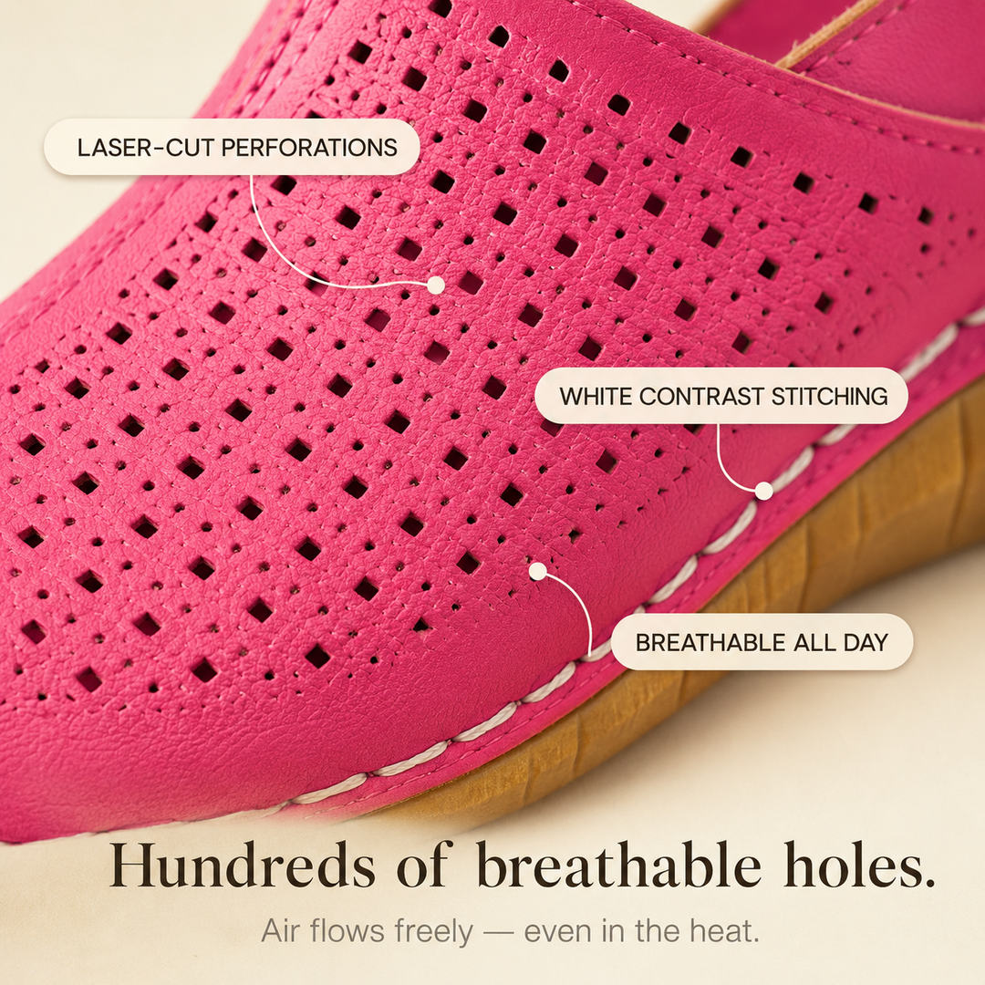 Halvine | Perforated Wedge Slingback Sandal in product view 8