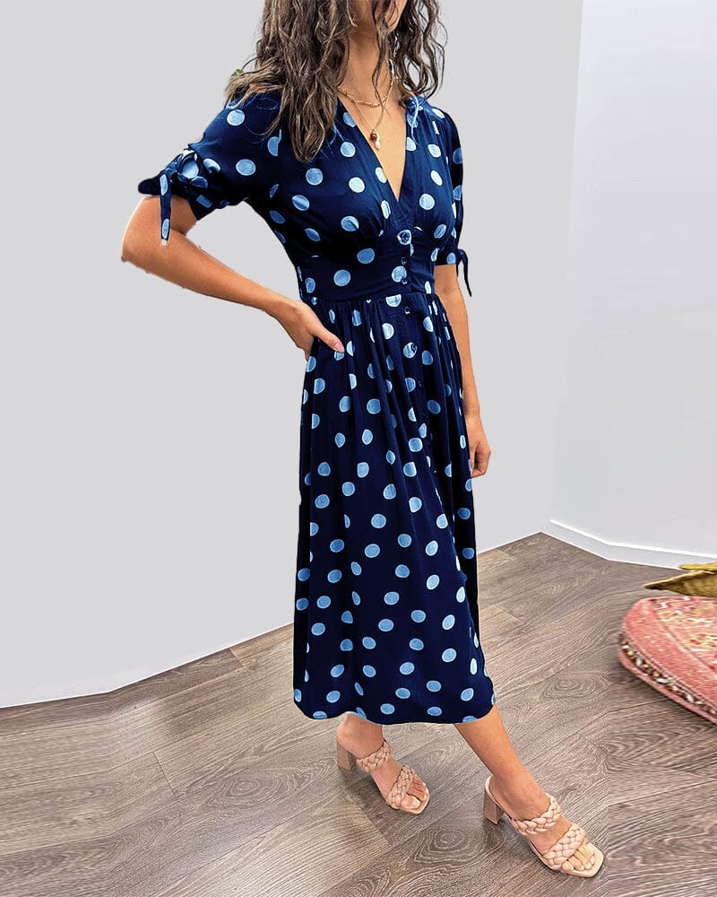 Delvara | Polka Dot Midi Dress in product view 2