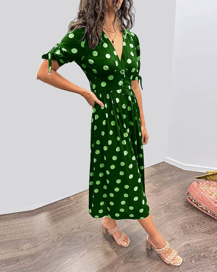 Delvara | Polka Dot Midi Dress in product view 3