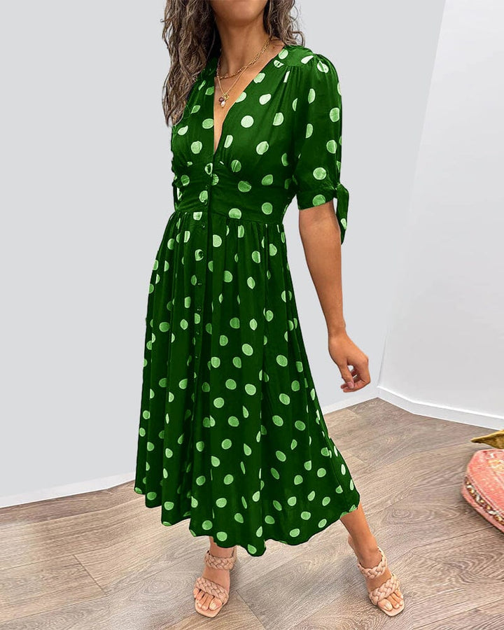 Delvara | Polka Dot Midi Dress in product view 8