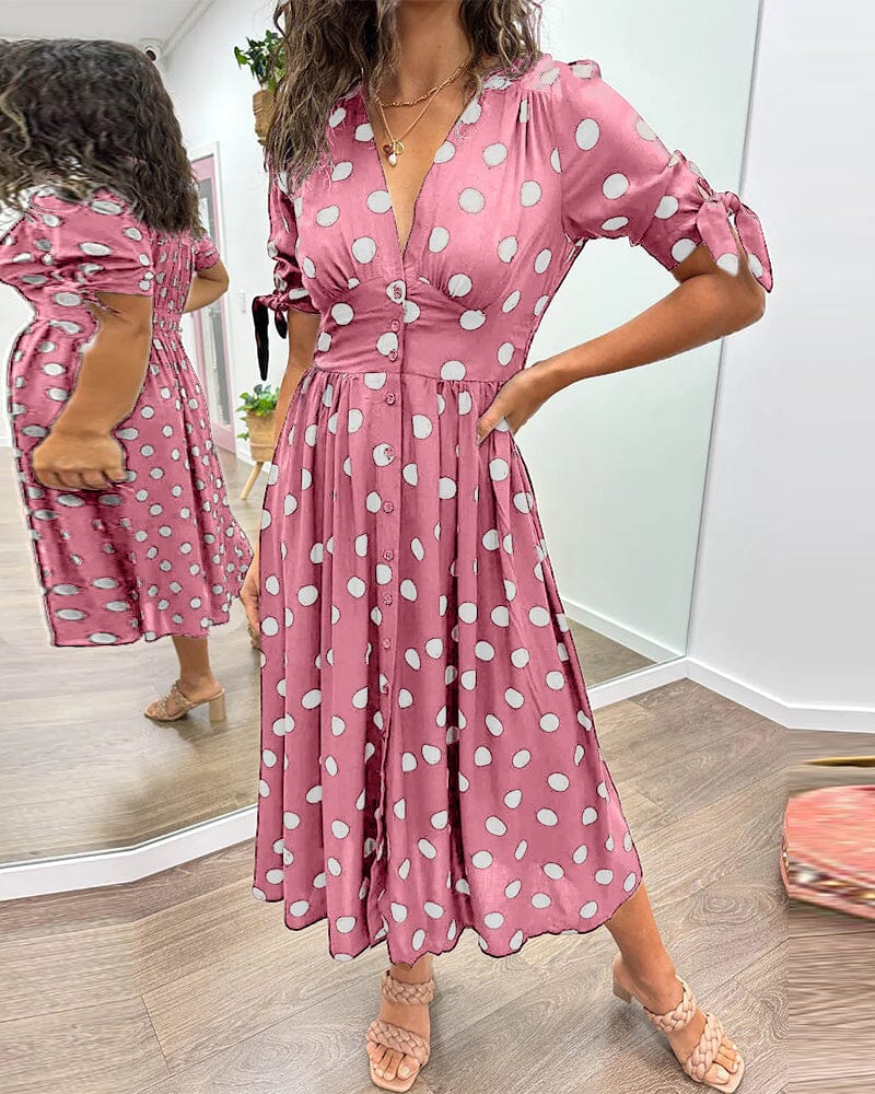 Delvara | Polka Dot Midi Dress in product view 9