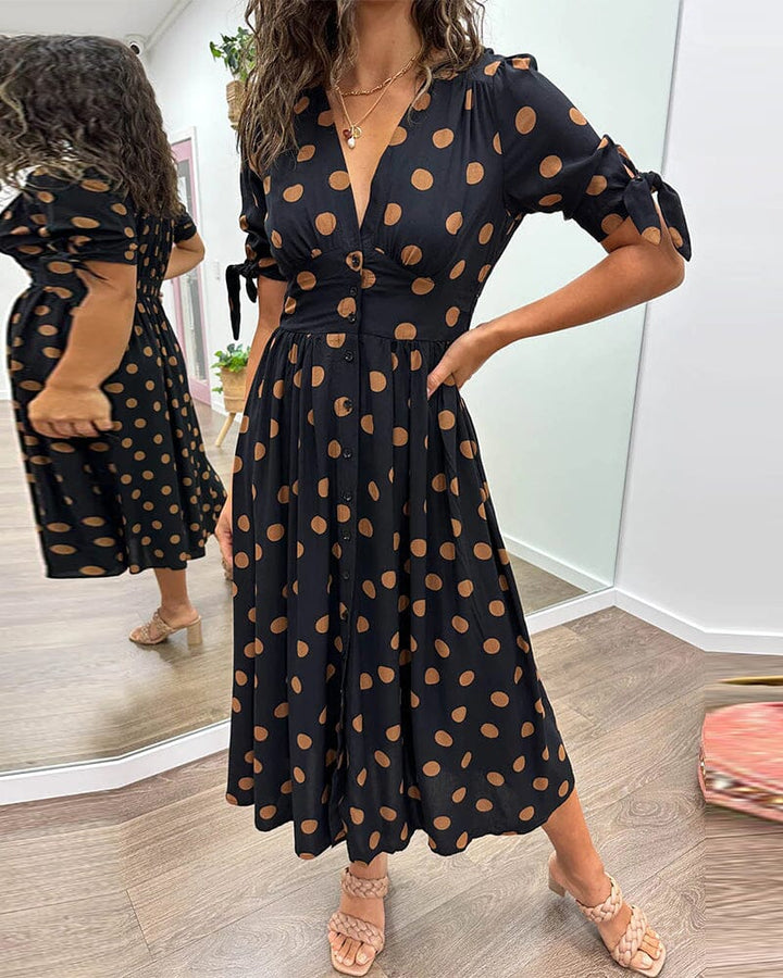 Delvara | Polka Dot Midi Dress in product view 10