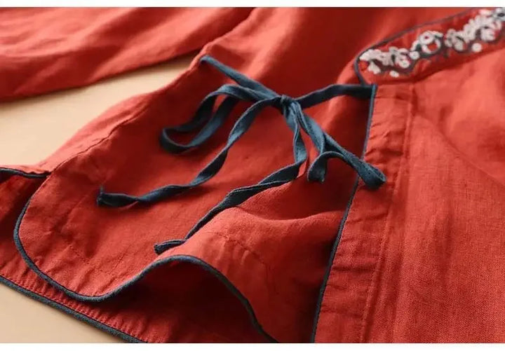 Lotus | Relaxed Embroidered Breeze Blouse in product view 8