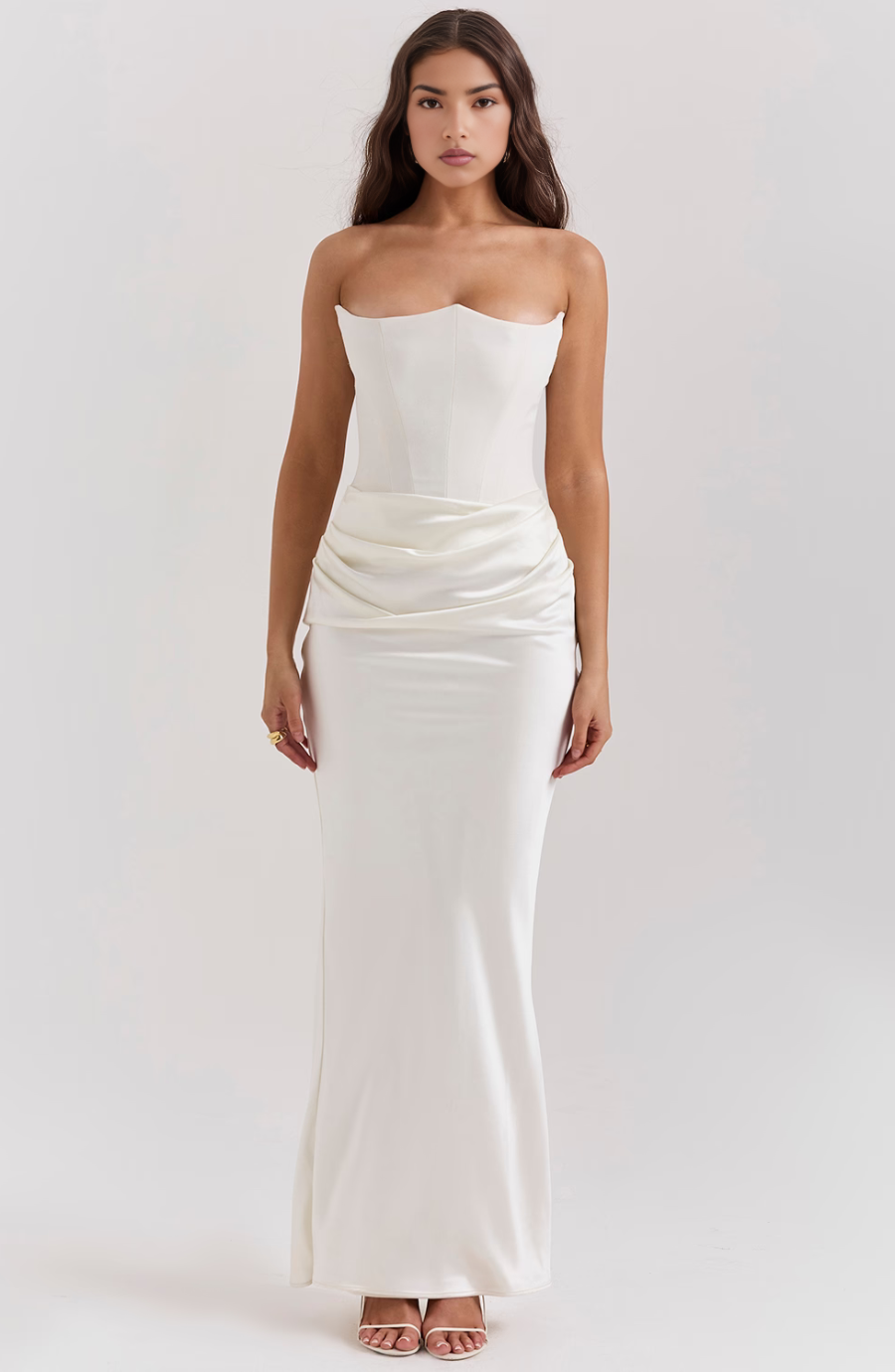 Hera | Retro Solid Color Strapless Party Dress in product view 5