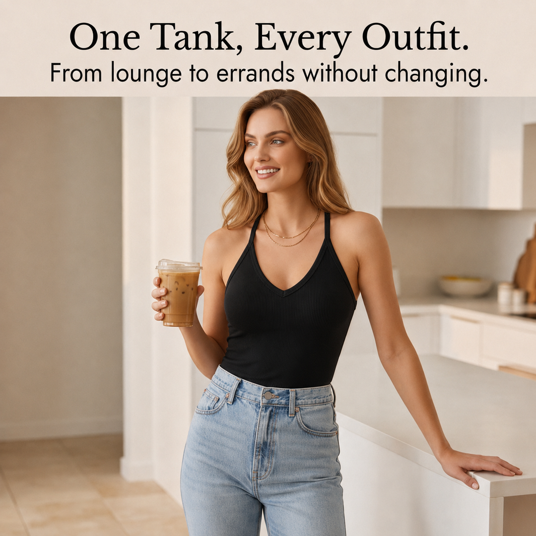 Valmira | Ribbed Halter Tank Top in product view 7