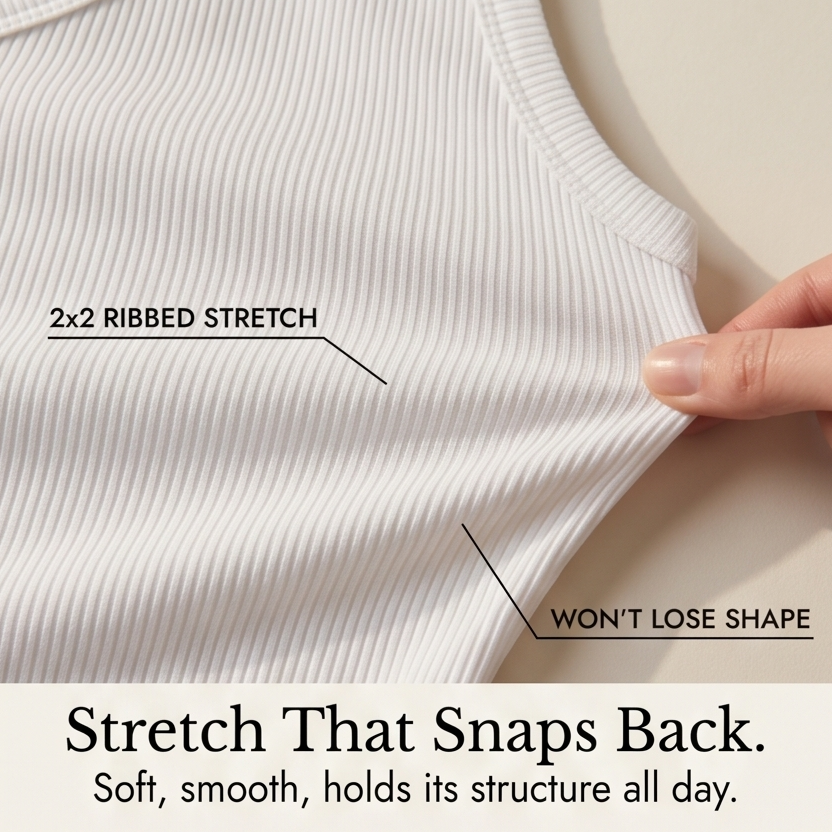 Valmira | Ribbed Halter Tank Top in product view 9