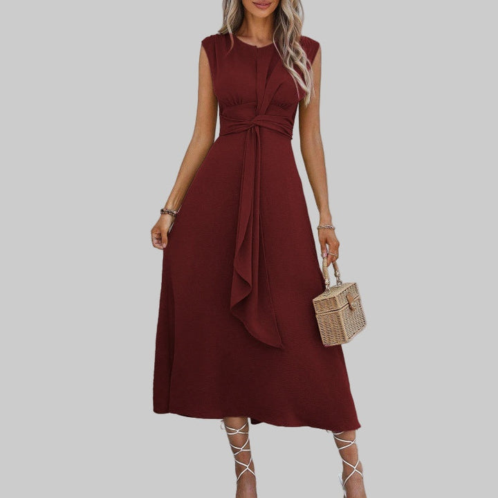 Nanna sleeveless belted a-line midi dress, fifth view