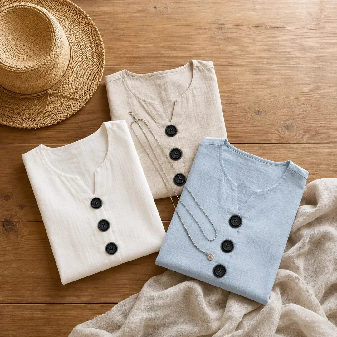 Dalisay | Sleeveless Button-Front Tank Top in product view 6