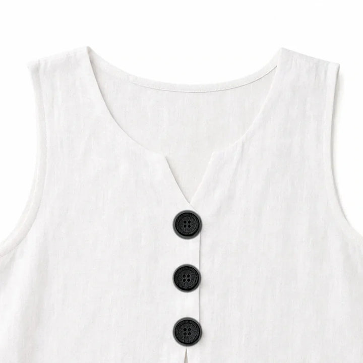 Dalisay | Sleeveless Button-Front Tank Top in product view 7
