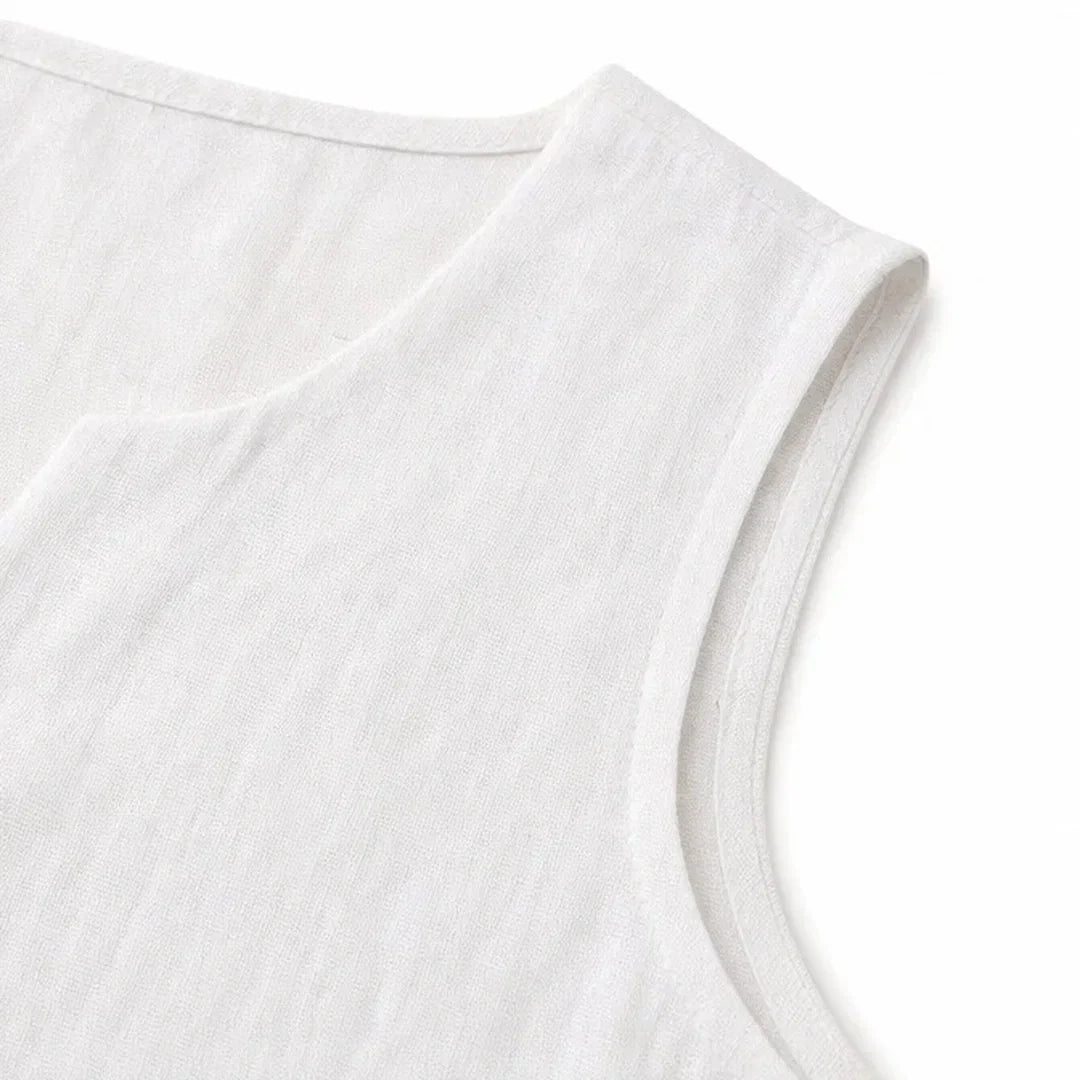 Dalisay | Sleeveless Button-Front Tank Top in product view 9