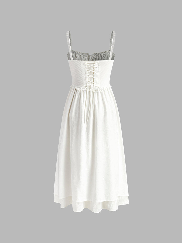 Jessamine | Sleeveless Ruffle Hem Cami Midi Dress - product image 7