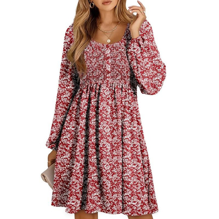 Perrine | Smocked Square Neck Puff Sleeve Mini Dress - product image 9
