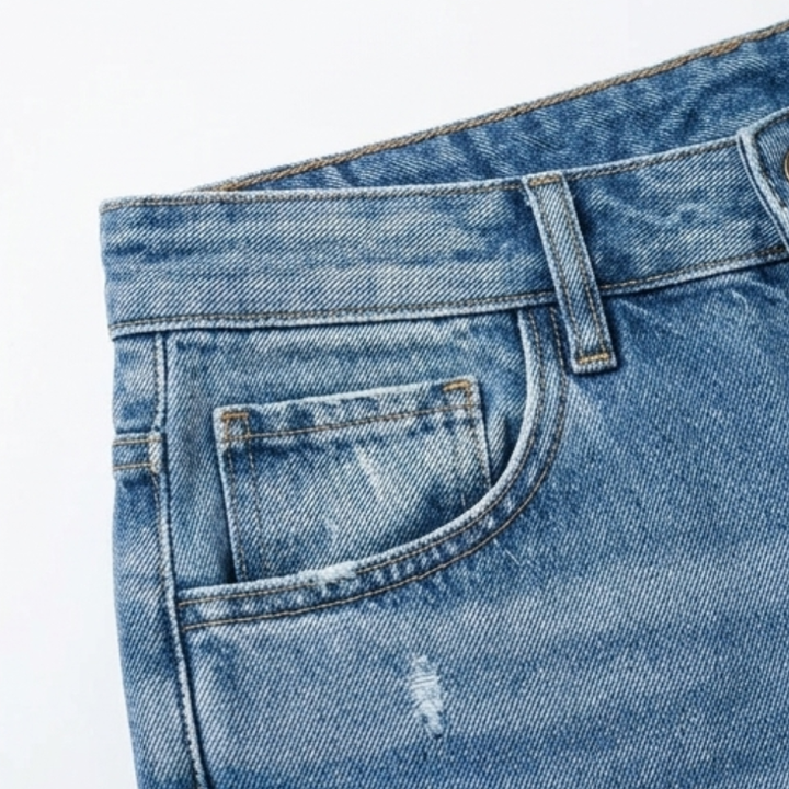 Renata | Straight Leg Cropped Raw Hem Jeans in product view 7