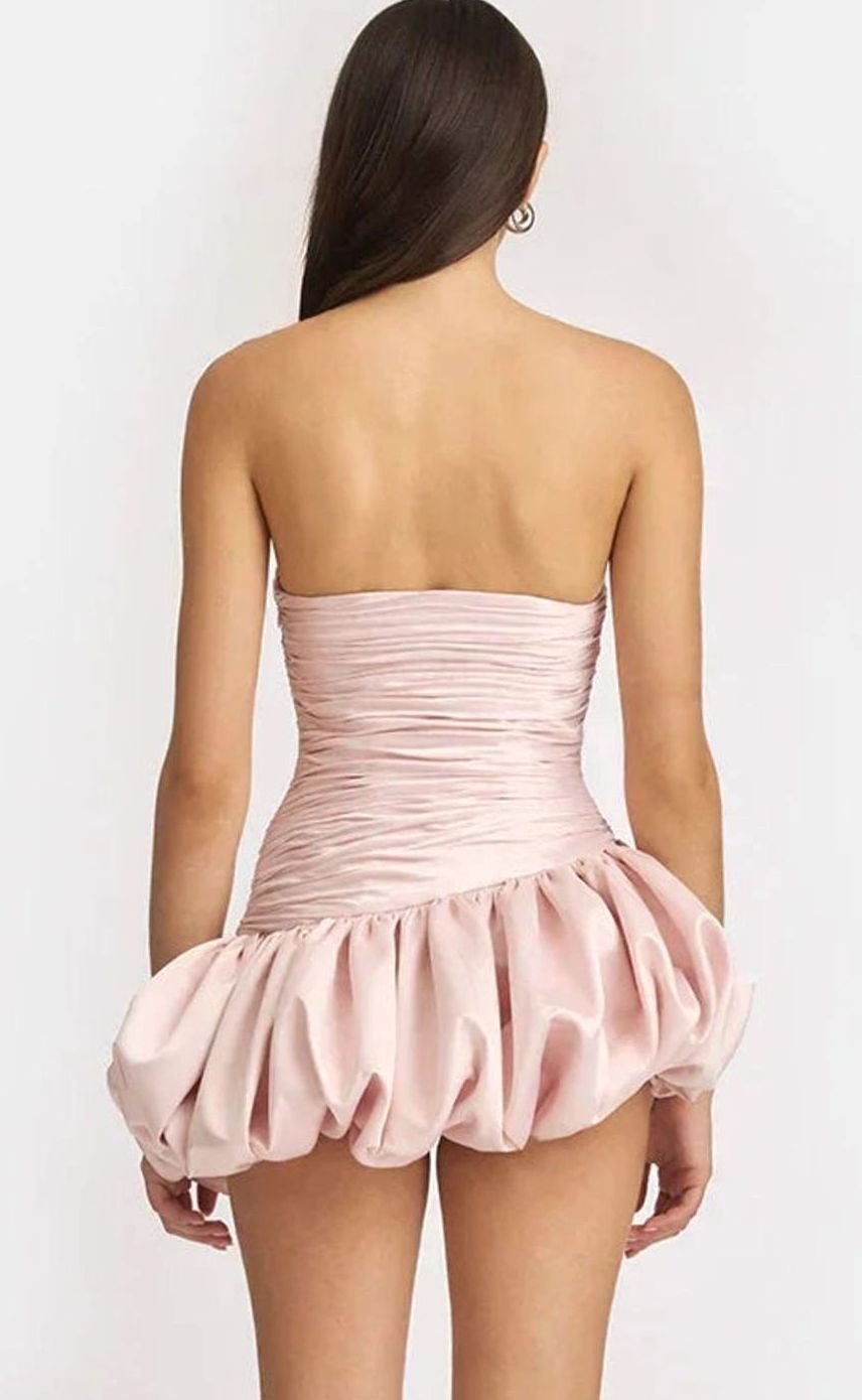 Emma | Strapless Ruched Balloon-Hem Mini Dress in product view 5