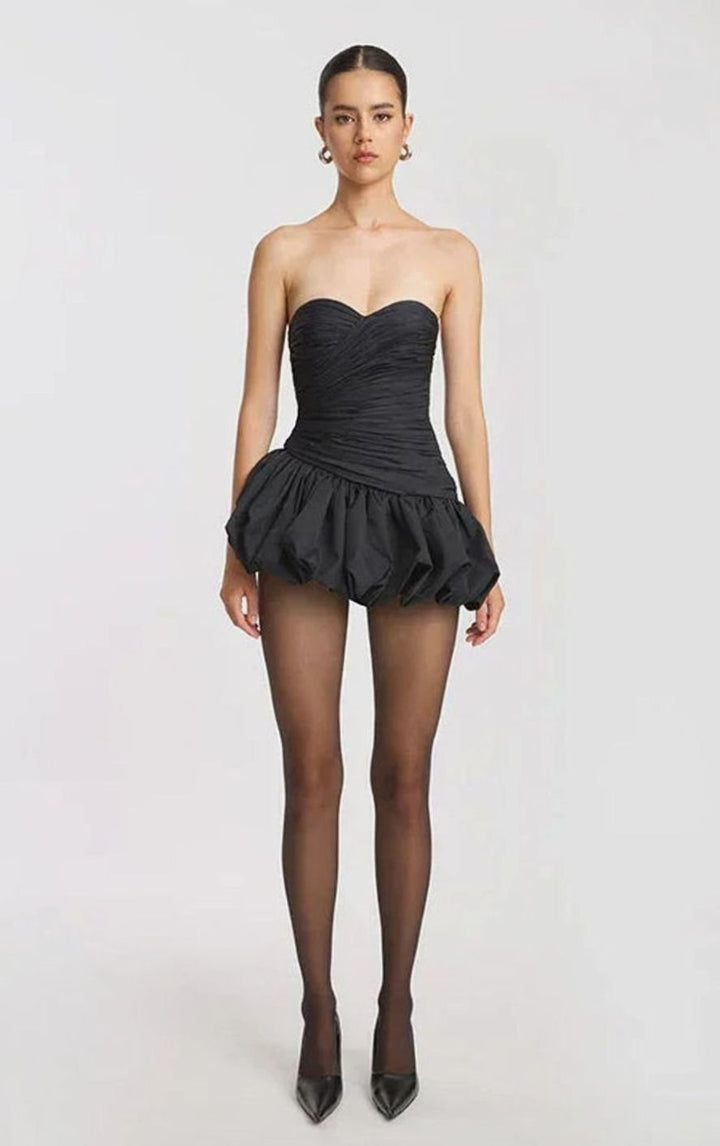 Emma | Strapless Ruched Balloon-Hem Mini Dress in product view 11