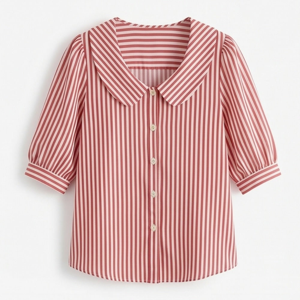 Opaline | Striped Sailor Collar Blouse in product view 11