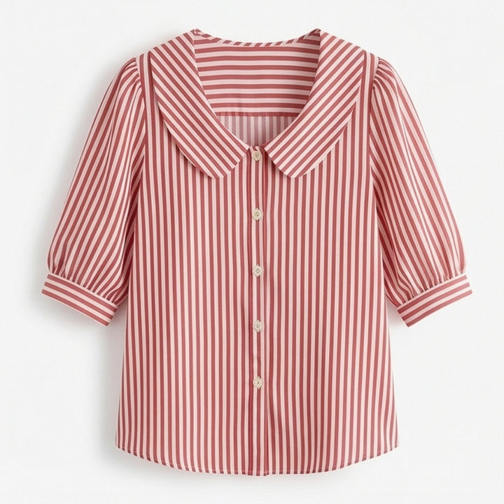 Opaline | Striped Sailor Collar Blouse in product view 11