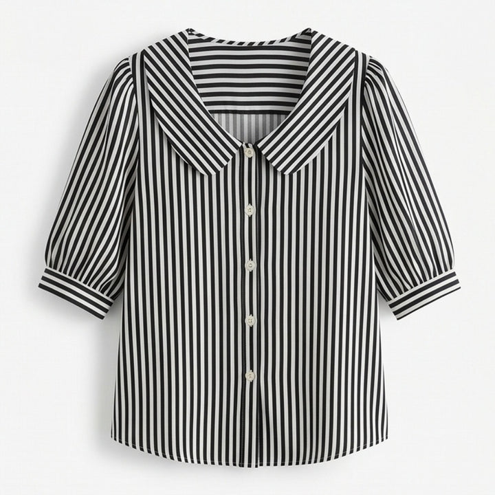 Opaline | Striped Sailor Collar Blouse in product view 12