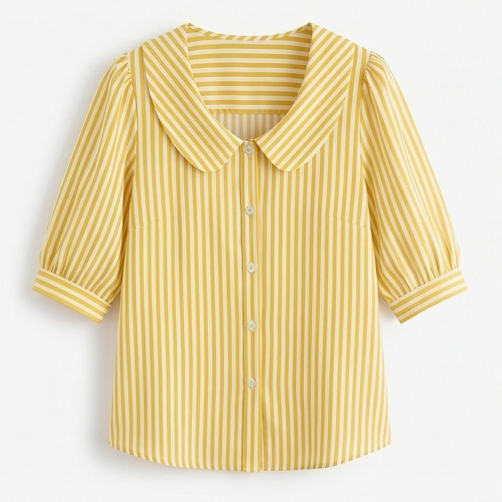 Opaline | Striped Sailor Collar Blouse in product view 13