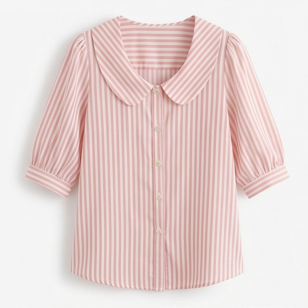 Opaline | Striped Sailor Collar Blouse in product view 15