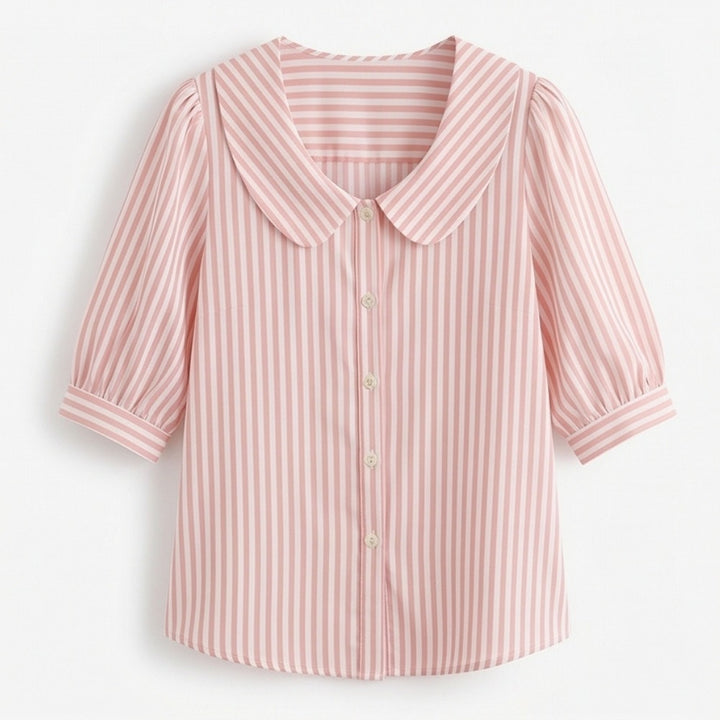 Opaline | Striped Sailor Collar Blouse in product view 15