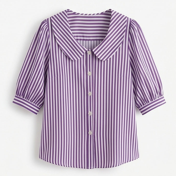 Opaline | Striped Sailor Collar Blouse in product view 16