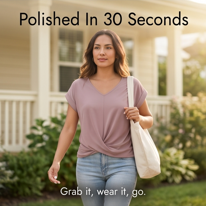 Gelinda | Twist Front V-Neck Cap Sleeve Top in product view 8