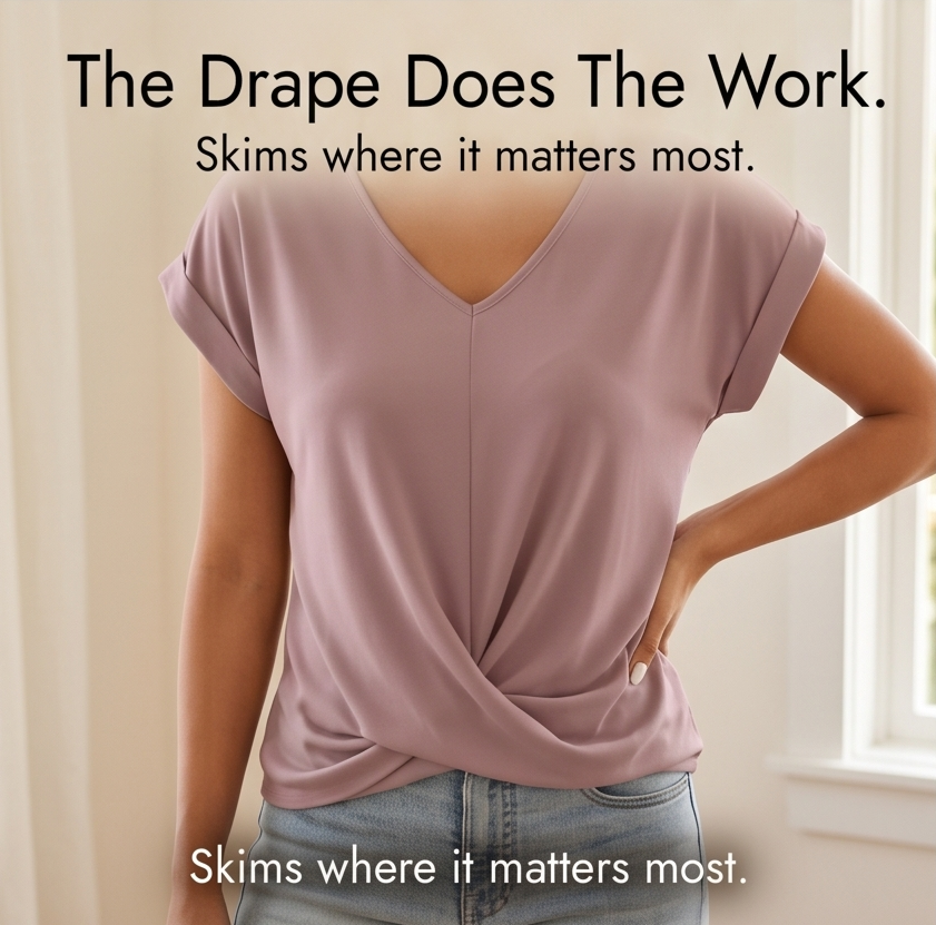 Gelinda | Twist Front V-Neck Cap Sleeve Top in product view 9