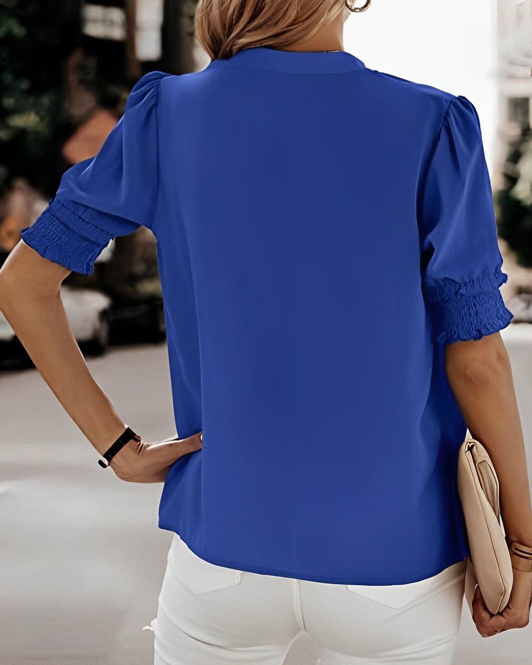 Juliette | V-Neck Puff Sleeve Chiffon Blouse - product image 5