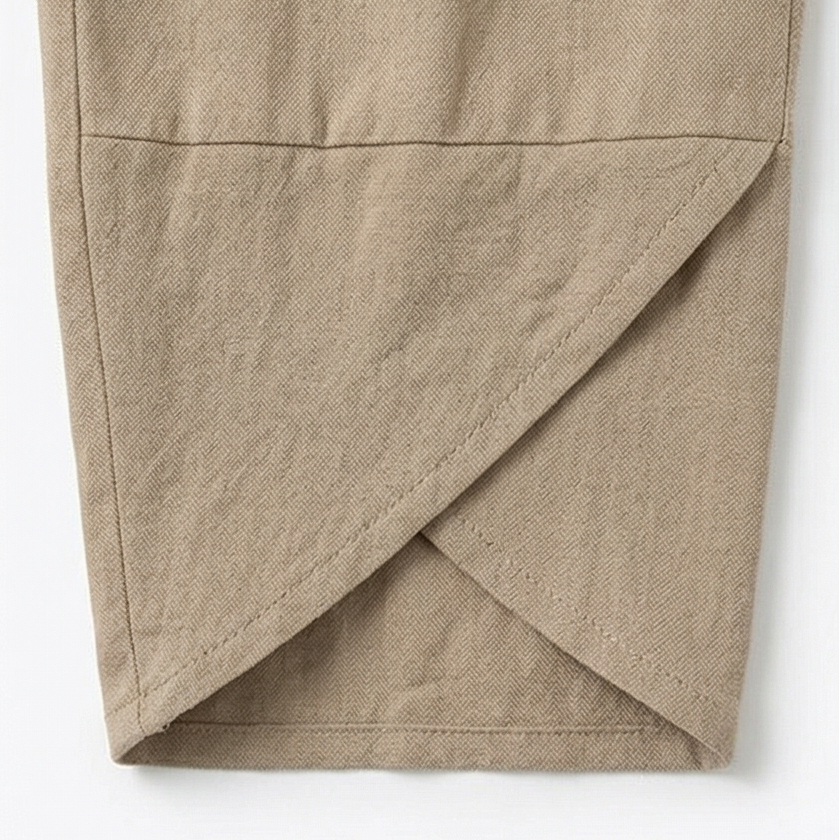 Brindis | Wide Leg Cropped Linen Pants in product view 5