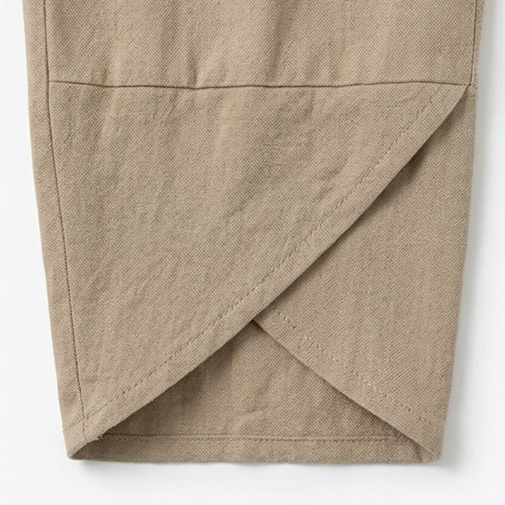 Brindis | Wide Leg Cropped Linen Pants in product view 5