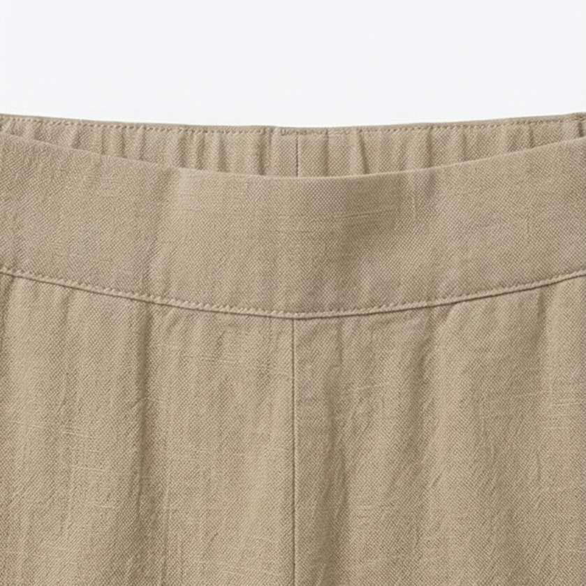 Brindis | Wide Leg Cropped Linen Pants in product view 7