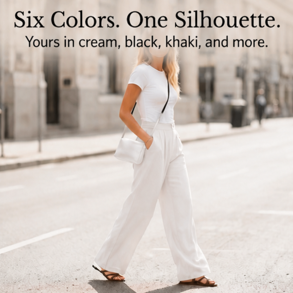 Cavendish | Wide Leg High Waist Trousers in product view 9