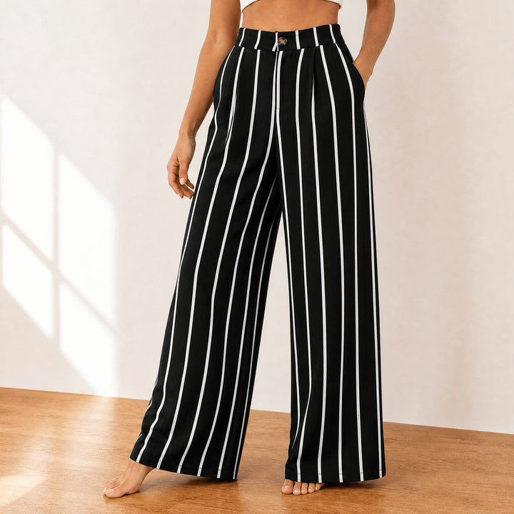 Cavendish | Wide Leg High Waist Trousers in product view 16