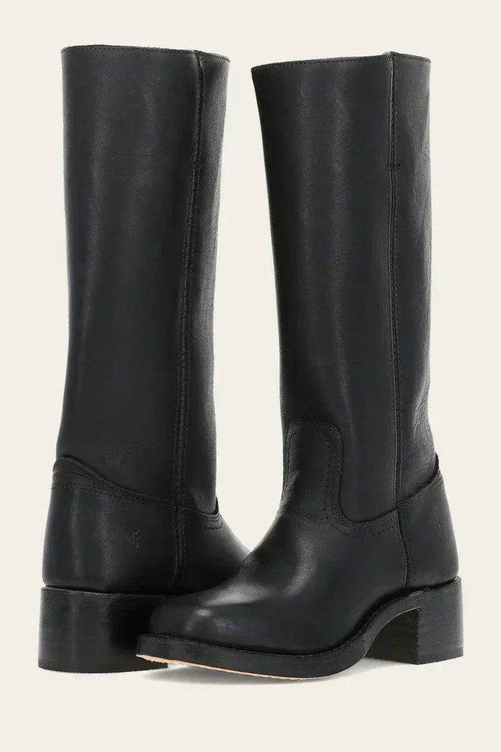 Zoe | Knee-High Leather Block-Heel Boots