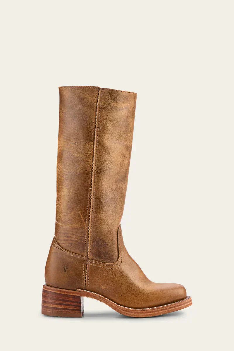Zoe | Knee-High Leather Block-Heel Boots