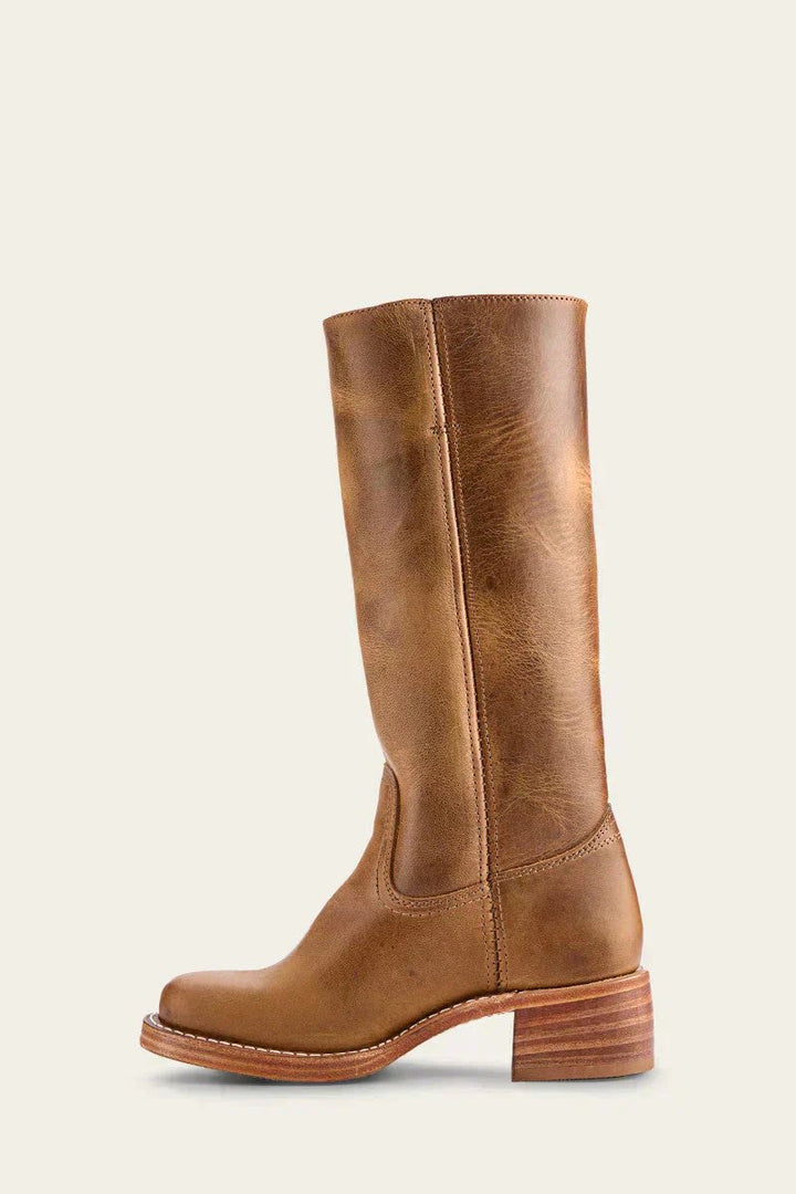 Zoe | Knee-High Leather Block-Heel Boots