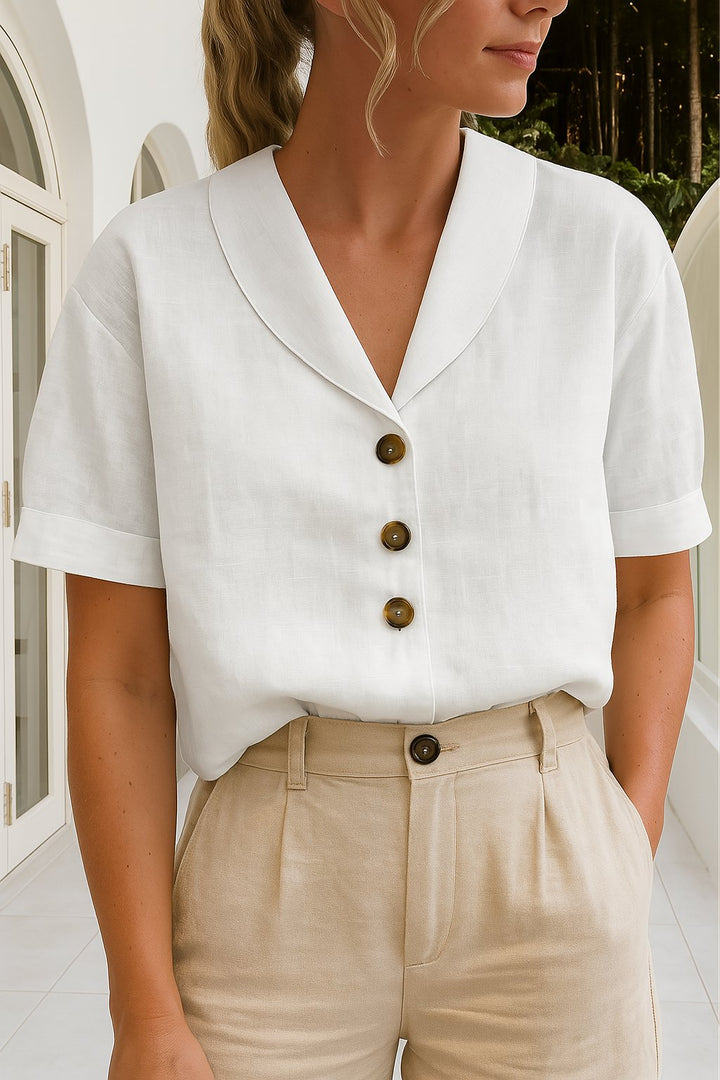 Seraphine | V-Neck Button Front Blouse