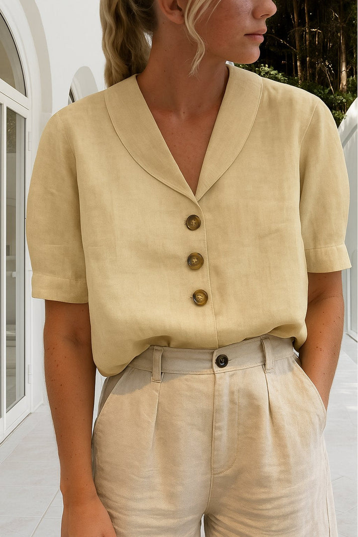 Seraphine | V-Neck Button Front Blouse
